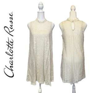 Eyelet lace vintage sixties style mini dress